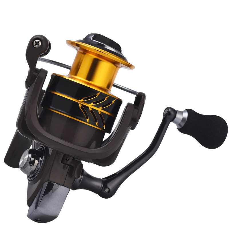 โลหะสีน้ำตาล SPOOL Power EVA Handle Fishing SPINNING Reel น้ำเค็มเหยื่อหล่อ Reel SPINNING Fishing Reels