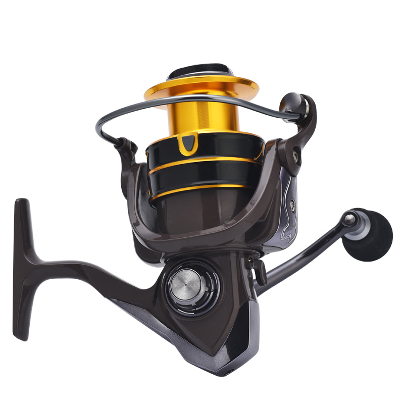 โลหะสีน้ำตาล SPOOL Power EVA Handle Fishing SPINNING Reel น้ำเค็มเหยื่อหล่อ Reel SPINNING Fishing Reels