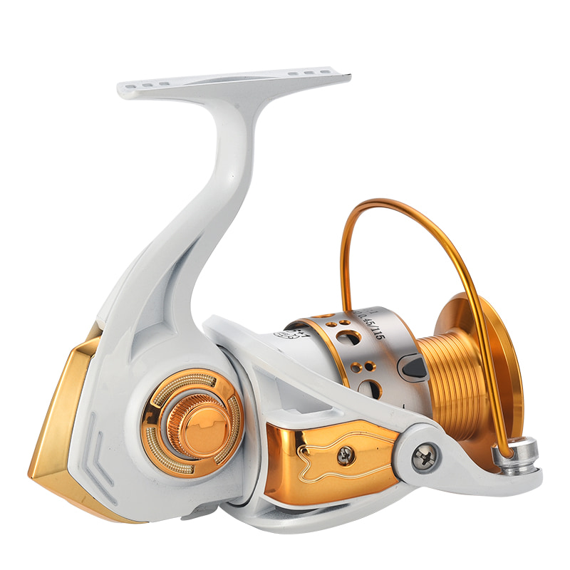 โลหะสีขาว Spool ตกปลาทะเล Spinning Reel น้ำเค็มเหยื่อหล่อ Surf reels Spinning Fishing Reels