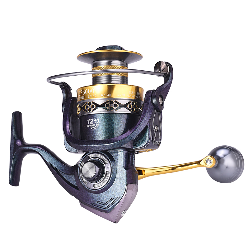 โลหะ CNC Power Handle โลหะล้อหมุน Trolling Fishing Reels